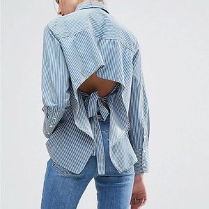 Asos Button Up Shirt with Open Back